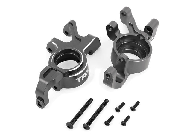 TRAXXAS ALUM STEERING BLOCKS  GRAY X-MAXX/XRT TRA7836-GRAY