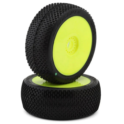 JConcepts Arina Pre-Mounted 1/8th Buggy Tires (Yellow) (2) (Green) JCO4114-22