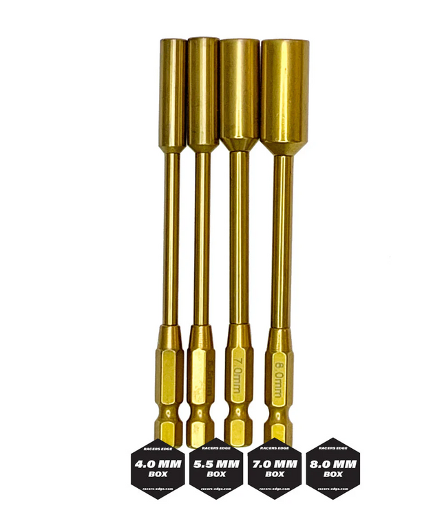 Racers Edge RCE7203 Titanium Metric Nut Tips, Power Tool Replacements