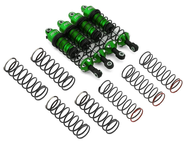 NEXX Racing Aluminum Threaded Oil-Filled Shocks Traxxas 4x4 Mini Maxx Green