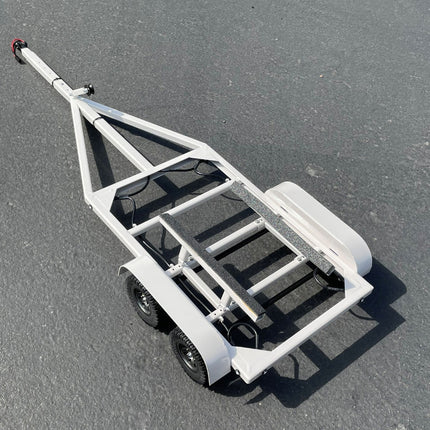1/10 Scale Fully Adjustable Metal Boat Trailer with LED Lights White BOL5100