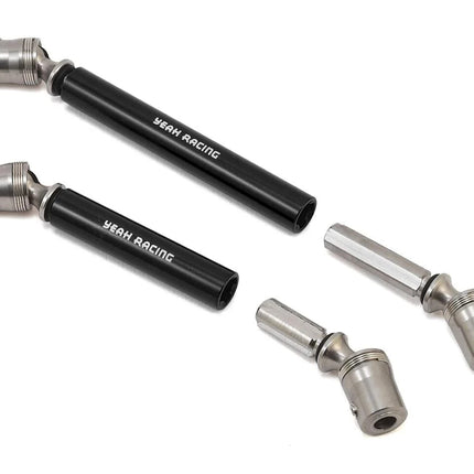 Yeah Racing Stainless Steel Front & Rear Center Shaft for Traxxas TRX-4 (Black)