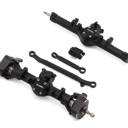 Injora Axial SCX24 +4mm Nylon Front & Rear Planet Axles (Black) INJSCX24-195BKFR