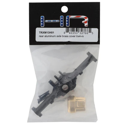 Hot Racing Aluminum Rear Axle & Brass Differential Cover for Traxxas TRX-4M