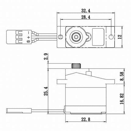 Savox Micro Digital MG Servo w/ Soft Start, .09/30.6 @ 6V SH-0257MG PLUS