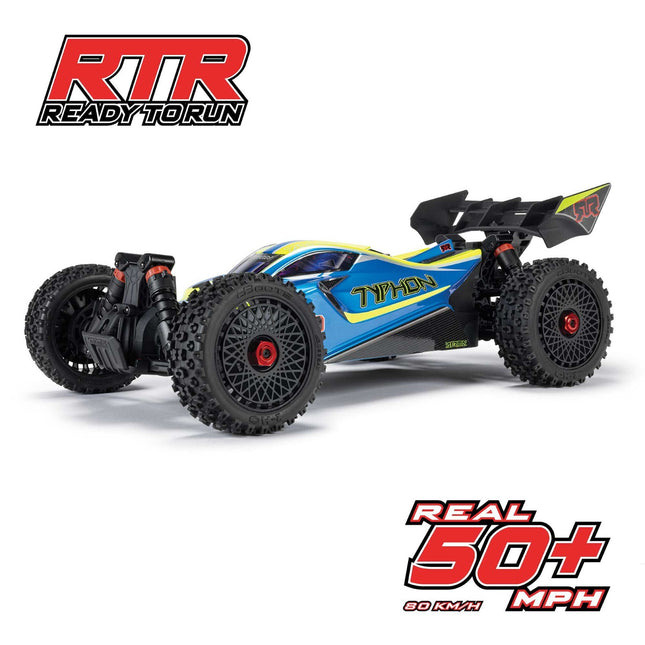 Arrma 1/8 TYPHON 223S BLX Brushless 4X4 Buggy RTR with DSC Blue ARA4306V4T4