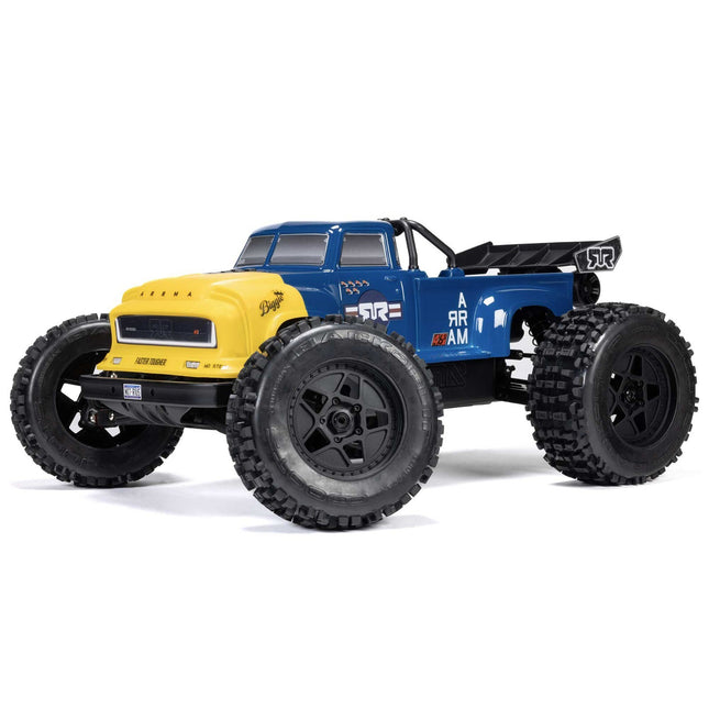 Arrma 1/8 NOTORIOUS 6S V6 4X4 BLX Brushless Stunt Truck RTR, Blue ARA8611V6T2
