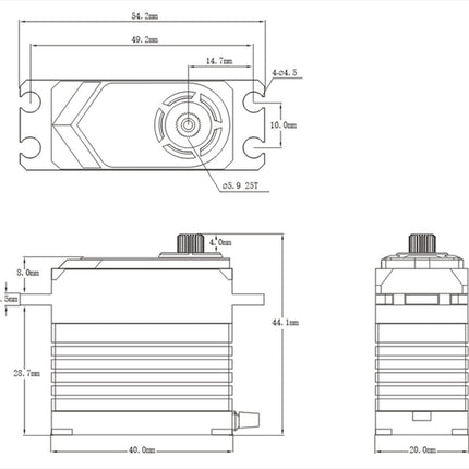 SRT Servos BHX8 Standard HV Brushless Digital Servo SRTBHX8