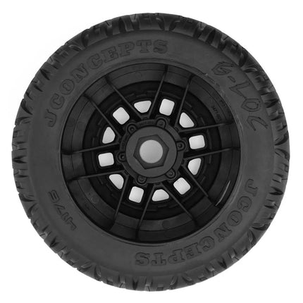 JConcepts G-Locs 2.9" Monster Truck Pre-Mounted Tires (Platinum) (Black) (2)
