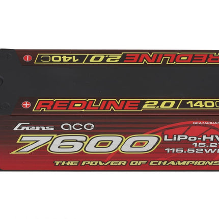 Gens Ace Redline 2.0 4S LiHV Battery 140C (15.2V/7600mAh) GEA76004S14D5