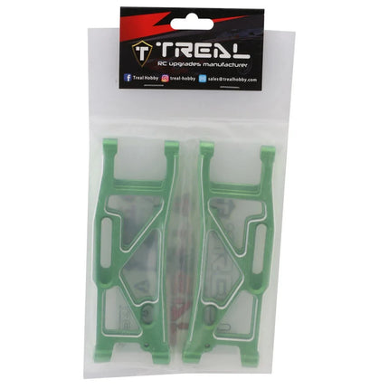 Treal Hobby Aluminum Rear Suspension Arms for Traxxas Sledge (Green) (2)
