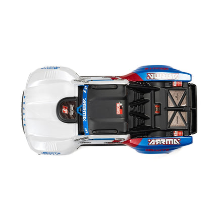 Arrma Mojave GROM 4X4 223S BLX Brushless Small Scale Desert Truck RTR White/Blue