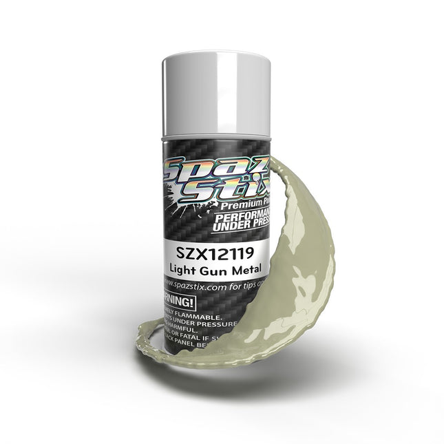 Spaz Stix Light Gunmetal Aerosol Paint, 3.5oz Can SZX12119