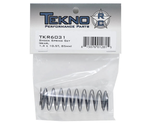 Tekno RC 85mm Rear Shock Spring Set (Green) (1.4 x 10.5T) (2) TKR6031