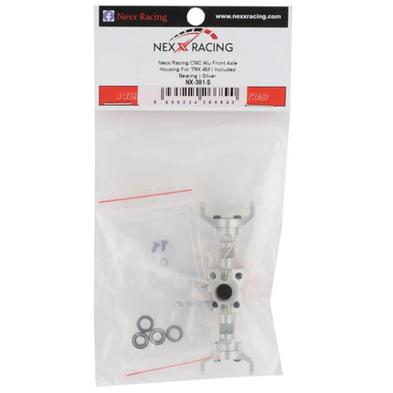 NEXX Racing Aluminum Front Axle Housing for Traxxas TRX-4M (Silver)