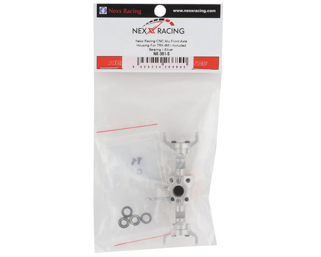 NEXX Racing Aluminum Front Axle Housing for Traxxas TRX-4M (Silver)