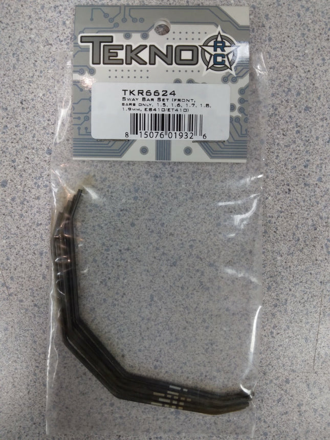 Tekno RC EB410/ET410 Front Sway Bar Set 1.5, 1.6, 1.7, 1.8, 1.9mm TKR6624 New!!