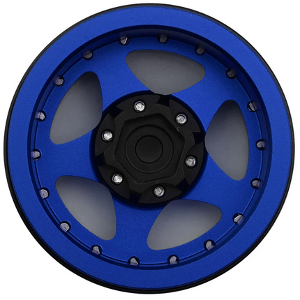 Treal Hobby X003KV5HYB Type E 1.9" Classic 5-Spoke Beadlock Wheels Blue/Black
