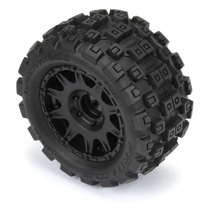 Proline 1/18 Badlands MX 1.85" F/R MTD 12mm Black Raid Granite GROM PRO1024110