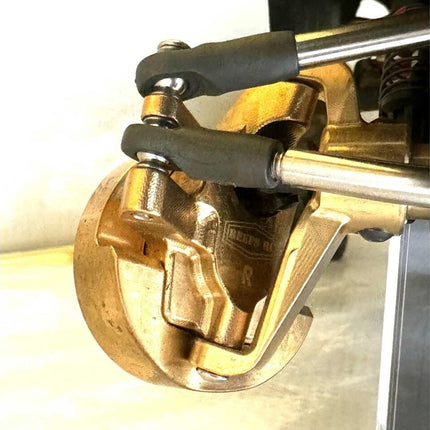 Reefs RC Axial SCX10 Pro Brass Front Portal C-Hubs (Gold) (2) (28g) REEFS174