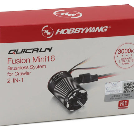 Hobbywing Quicrun Mini16 Fusion 370 2-in-1 Brushless ESC & Motor System 3000kv