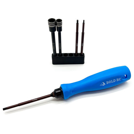 Bold RC Tool Set 1/4" Quick Drive Hex & Nut Driver 5 Piece Set w/Handle BOL10620