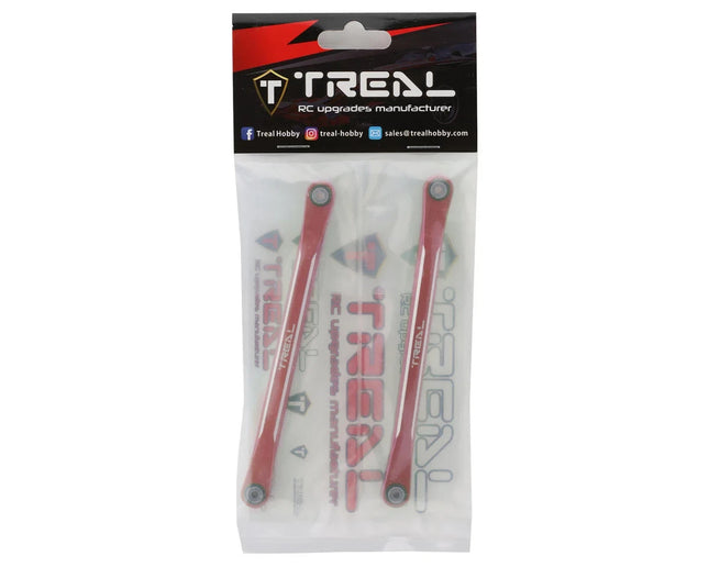 Treal Hobby Aluminum Front Steering Links for Traxxas Sledge (Red) (2)