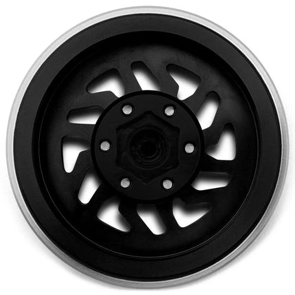 Samix Multi Crawlers Angled Spoke 1.9" Alum Adj Offset Beadlock Wheels Black