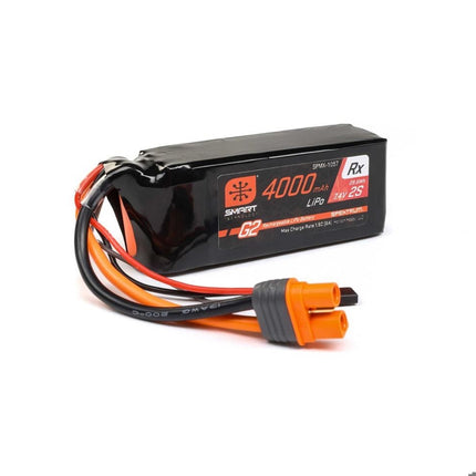Spektrum RC 2S Smart G2 Receiver LiPo 15C Battery Pack (7.4V/4000mAh) w/IC3 