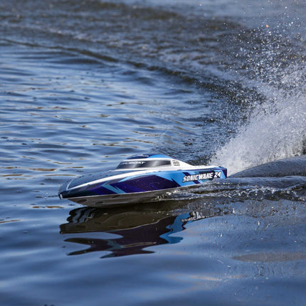 Pro Boat Sonicwake 24" Self-Righting Brushless w/Batt/Charger RTR Blue PRB1992T2