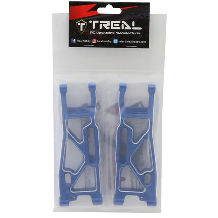 Treal Hobby Aluminum Front Suspension Arms for Traxxas Sledge (Blue) (2)
