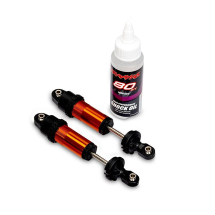 Traxxas 10961-ORNG Orange Aluminum GT-Maxx Front Shocks (2) TRA10961ORNG