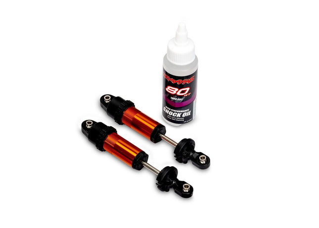 Traxxas 10961-ORNG Orange Aluminum GT-Maxx Front Shocks (2) TRA10961ORNG