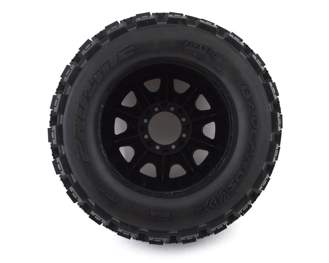 Pro-Line 1/8 Badlands MX38 F/R 3.8" MT Tires Mounted 17mm Black Raid PRO1012710