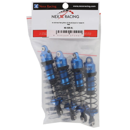 NEXX Racing Aluminum Threaded Oil-Filled Shocks for Traxxas 4x4 Mini Maxx (Blue)