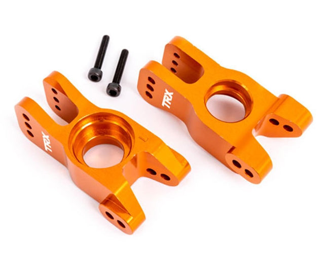Traxxas Aluminum Rear Stub Axle Carriers Left & Right Orange TRA9552T