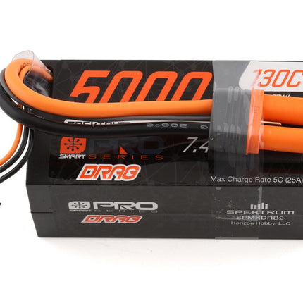 Spektrum RC 2S 130C LiPo Smart No Prep Drag Pro Series Battery w/IC5 Connector