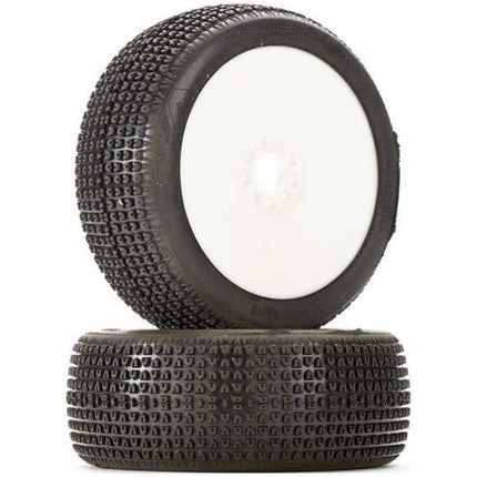 AKA Racing 14016VRW 1/8 Buggy Catapult Super Soft EVO Wheel Mnt White