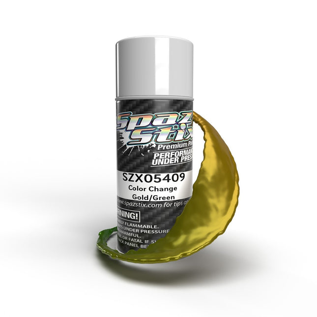 Spaz Stix Color Change Aerosol Paint, Gold/Green, 3.5oz Can SZX05409