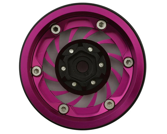 Treal Hobby Cyclone 1.9" Aluminum Beadlock Wheels (Pink) (4) (122.5g)