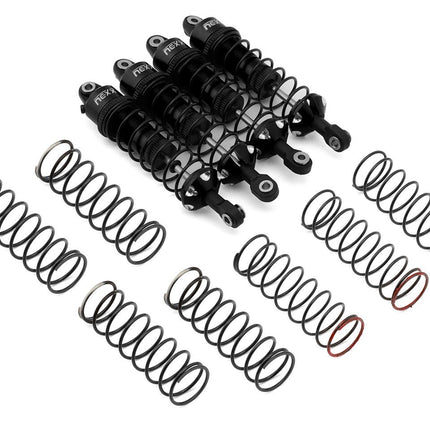 NEXX Racing Aluminum Threaded Oil-Filled Shocks Traxxas 4x4 Mini Maxx (Black)