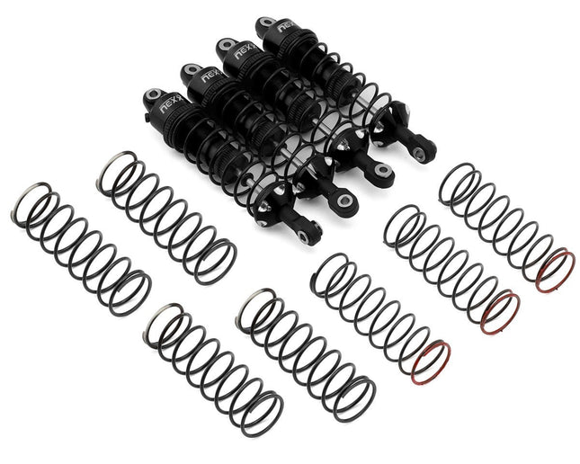 NEXX Racing Aluminum Threaded Oil-Filled Shocks Traxxas 4x4 Mini Maxx (Black)