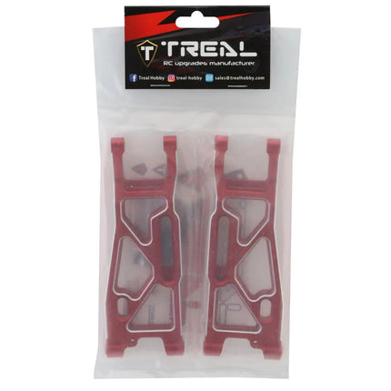 Treal Hobby Aluminum Front Suspension Arms for Traxxas Sledge (Red) (2)