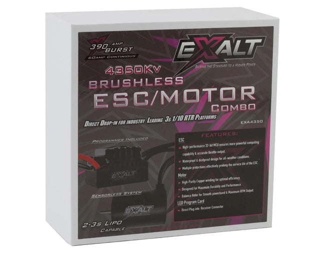 Team Exalt 1/10 Brushless Sensorless ESC & Motor Combo (4350kV) w/Program Card
