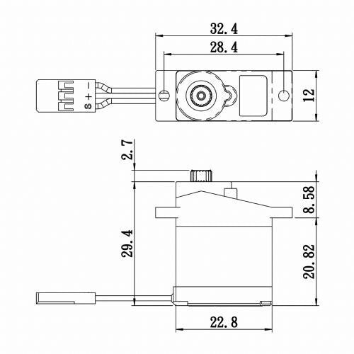 Savox Micro Digital Servo with Soft Start 0.16sec / 63.9oz @ 6v SH-0256 PLUS