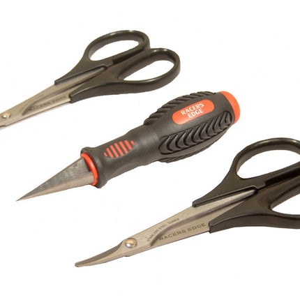 Racer Edge Body Scissors and Reamer Set, 3 Piece Set RCE2331