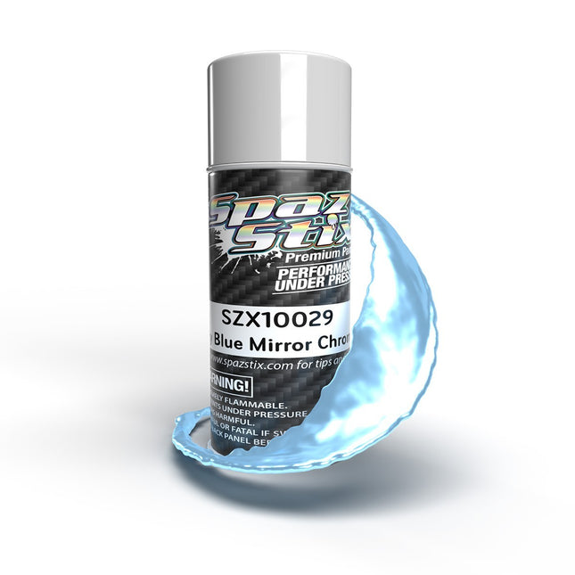 Spaz Stix Sky Blue Mirror Chrome Aerosol Paint, 3.5oz Can SZX10029