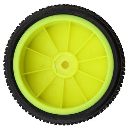 JConcepts Fuzz Bite LP Wide 2.2" Pre-Mounted 2WD Front Buggy Carpet Tires (Pink)