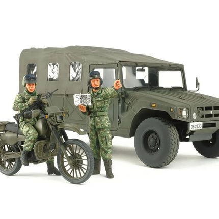 Tamiya 1/35 JGSDF Recon Motorcycle & High Mobility Vehicle Plastic Model Kit