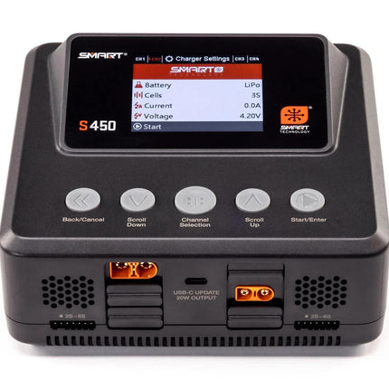 Spektrum RC S450 G2 Quad Smart LiPo Battery Charger (6S/10A/DC-400W/AC-200W)